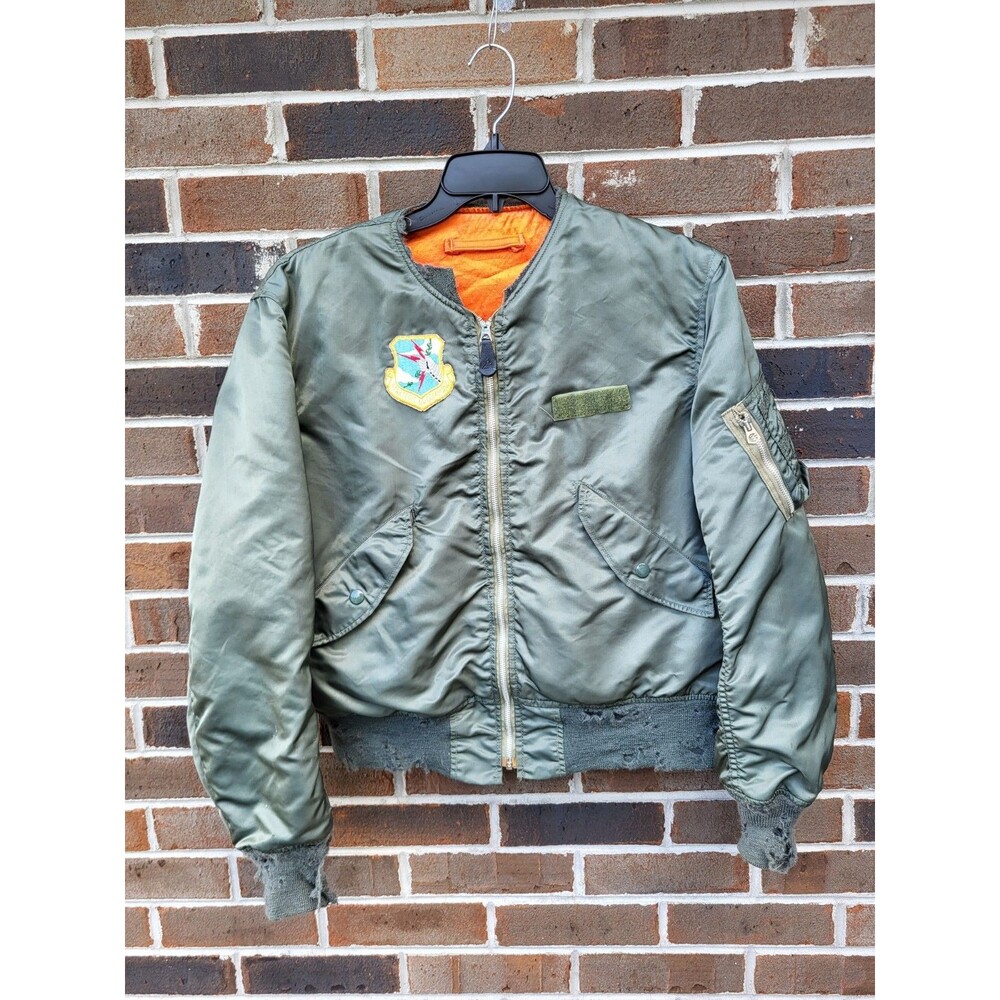 Vintage 1970 USAF L-2B Flight Jacket Medium Vietnam War Strategic Air Command